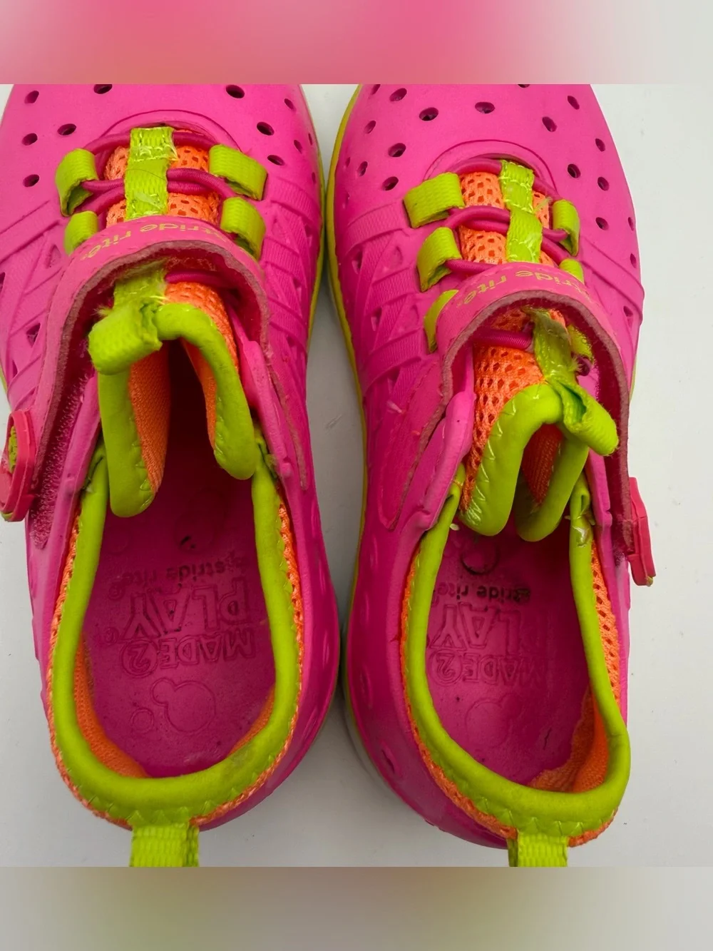 Stride Rite Made2Play Phibian Pink Water Shoes Kids Size 11 Gorpcore Summer